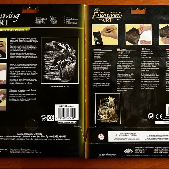 Royal & Langnickel Engraving Art Set - 8x10, Set of Two, New in Package - Picture 4 of 8